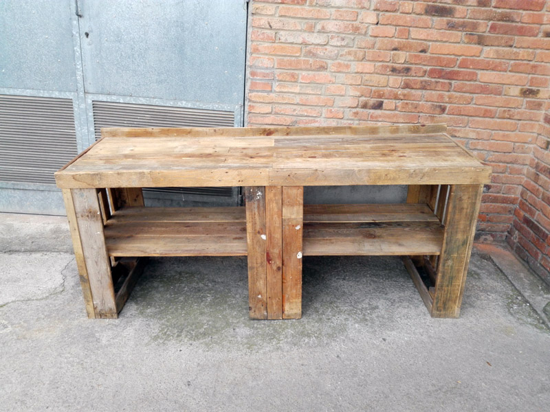 mostrador estanteria taller cocina madera 82.5-88.2x198x66.7 1u